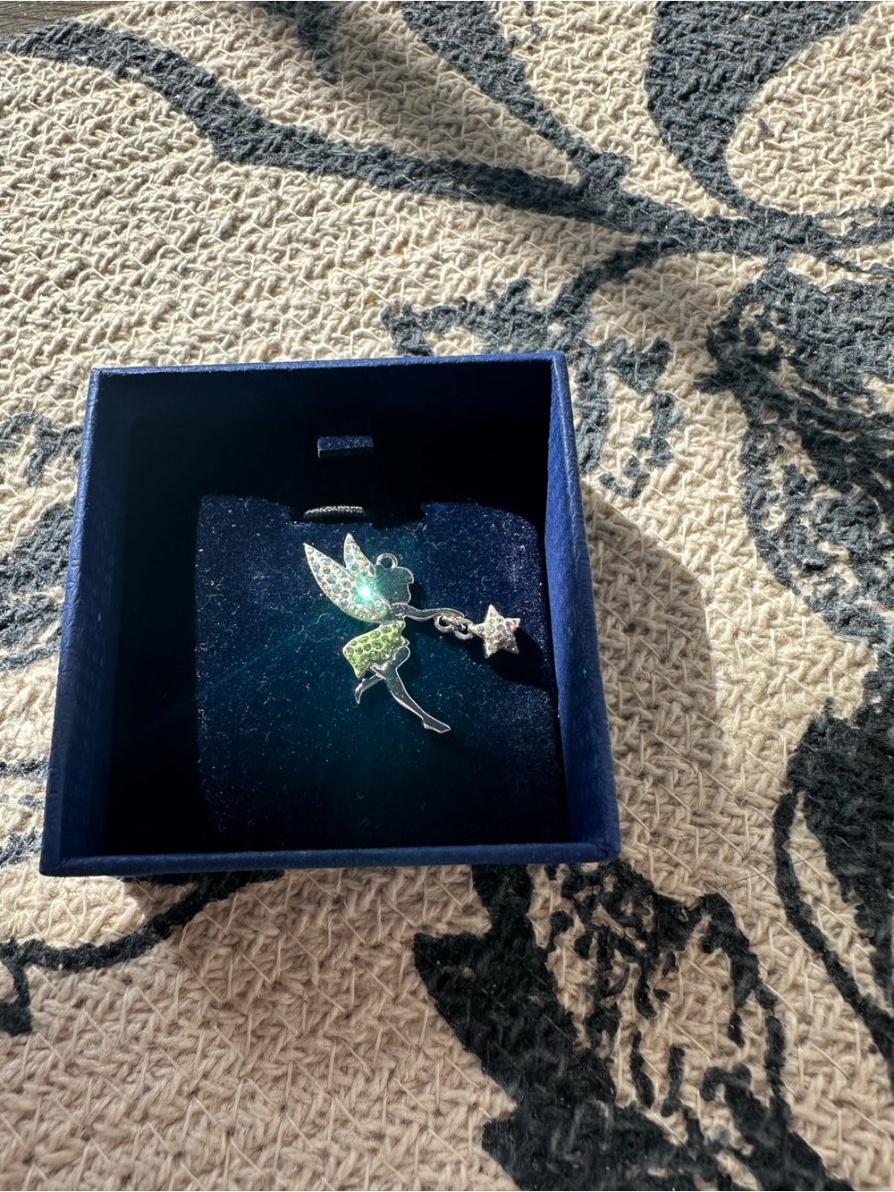 Disney Swarovski Tinker Bell Fairy Charm Pendant Retired w/ Box Read Description - Picture 4 of 5